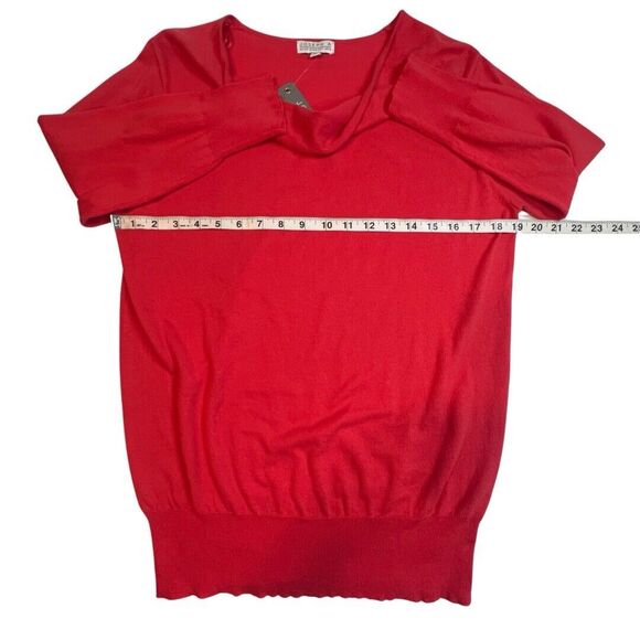 Joseph A Blouse Womens Large Coral Pink Preppy Colorful Top Scoop Neck Sweater - Picture 4 of 8
